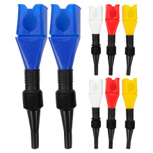 8Pcs Car Oil Change Funnels Flexible Hose Snap Design Assorted Colors