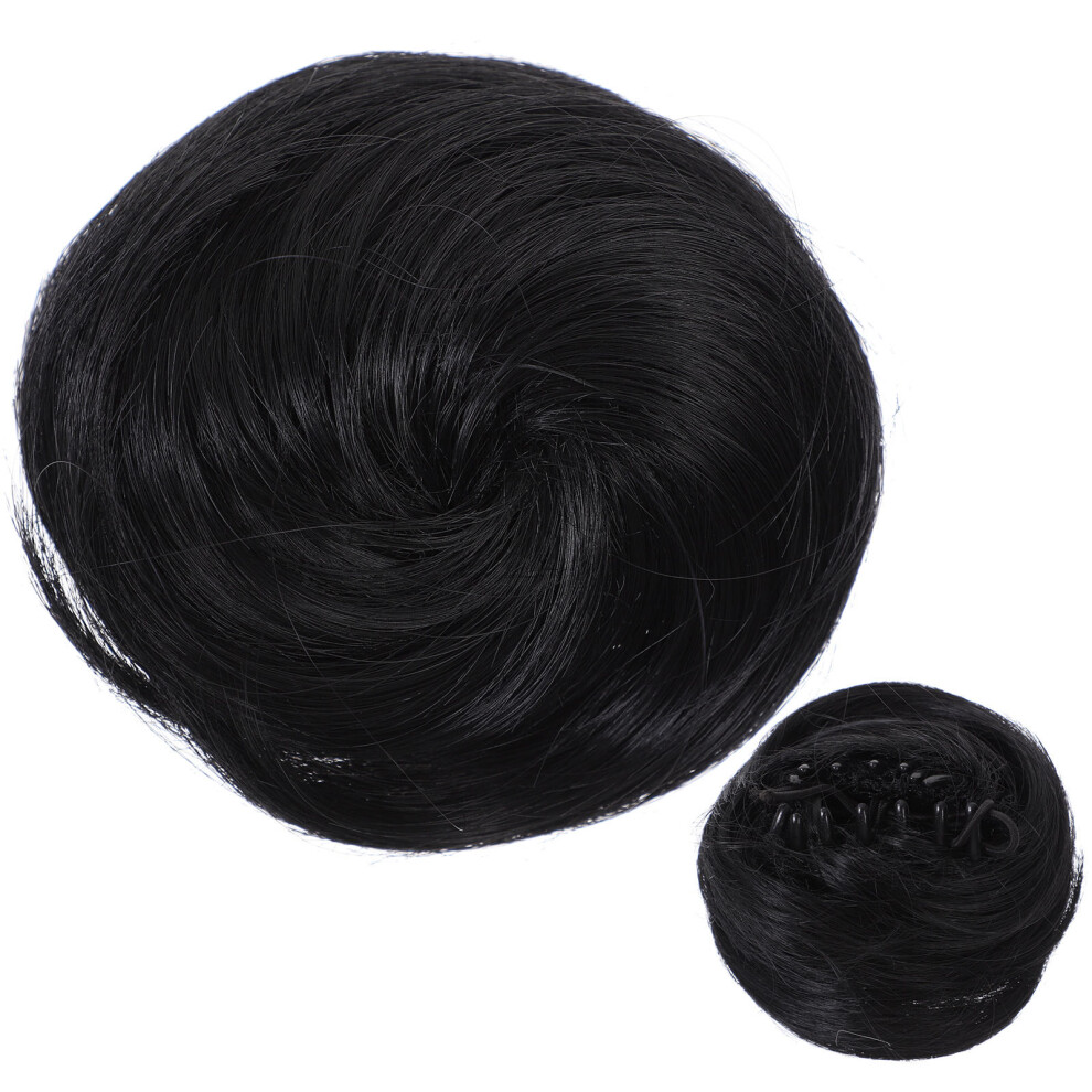 Inoomp Unisex Clip Bag Miss Bride Hair Bun Snap Band Messy Doughnut Hairpiece Wrap