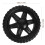 2Pcs Durable Plastic Caster Wheels for Shopping Cart and Trolley Black 3