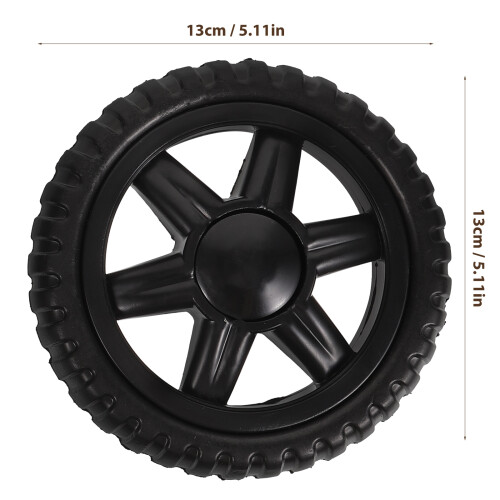 2Pcs Durable Plastic Caster Wheels for Shopping Cart and Trolley Black 2
