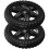 2Pcs Durable Plastic Caster Wheels for Shopping Cart and Trolley Black 10