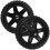 2Pcs Durable Plastic Caster Wheels for Shopping Cart and Trolley Black 4
