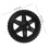 2Pcs Durable Plastic Caster Wheels for Shopping Cart and Trolley Black 2