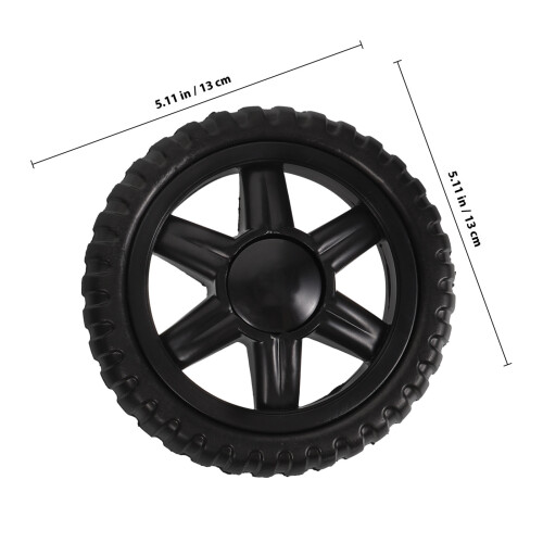 2Pcs Durable Plastic Caster Wheels for Shopping Cart and Trolley Black 1