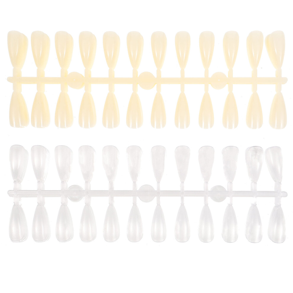 Inoomp Pieces Fake Nails Lightweight Durable Manicure Practice 2Sets