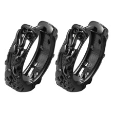 Men'S Black Gold Huggie Hoop Earrings, Trendy Small Metal Ear Circles, Hip Hop Style Unisex Ear Cuffs For Everyday Wear