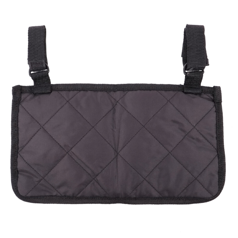 Iplusmile Black 1Pc Wheelchair Storage Bag Multi-Pockets Side Organizer Durable