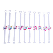 10Pcs Random Styles PVC Unicorn Silicone Wristbands For Kids Adults