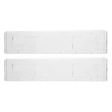2Pcs White Acrylic Wall-Mounted Cd Display Rack Vinyl Record Organizer