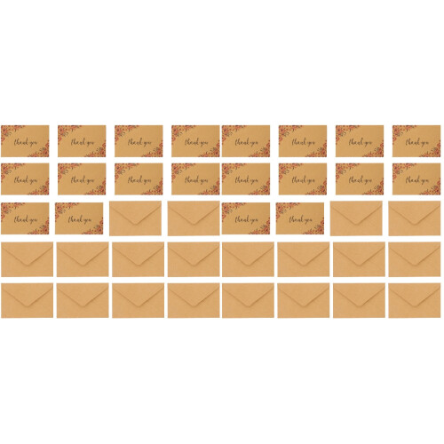 Memo Card Brown Simple Design 20set 6.3x3.5in 1
