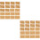 Memo Card Brown Simple Design 20set 6.3x3.5in 6