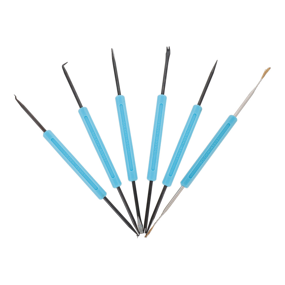 6Pcs Blue Welding Auxiliary Tool Carbon Steel Double-Sided Solder Aid 3162103928616