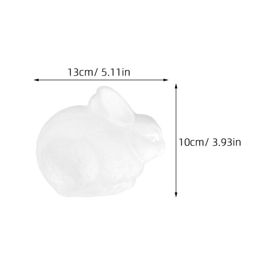 6Pcs White Foam Rabbit Shape Painting Molds Creative DIY Easter Crafts 1
