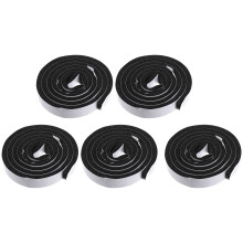 5Sets Black Eva Weather Strip for Door Window Self-Adhesive Seal Strip