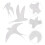 Static Silver PVC Bird Window Stickers Removable Home Decoration 4