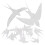 Static Silver PVC Bird Window Stickers Removable Home Decoration 9