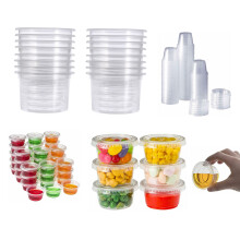 100pcs 5oz clear plastic cups with lids for jelly yogurt mousses