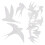 Static Silver PVC Bird Window Stickers Removable Home Decoration 8