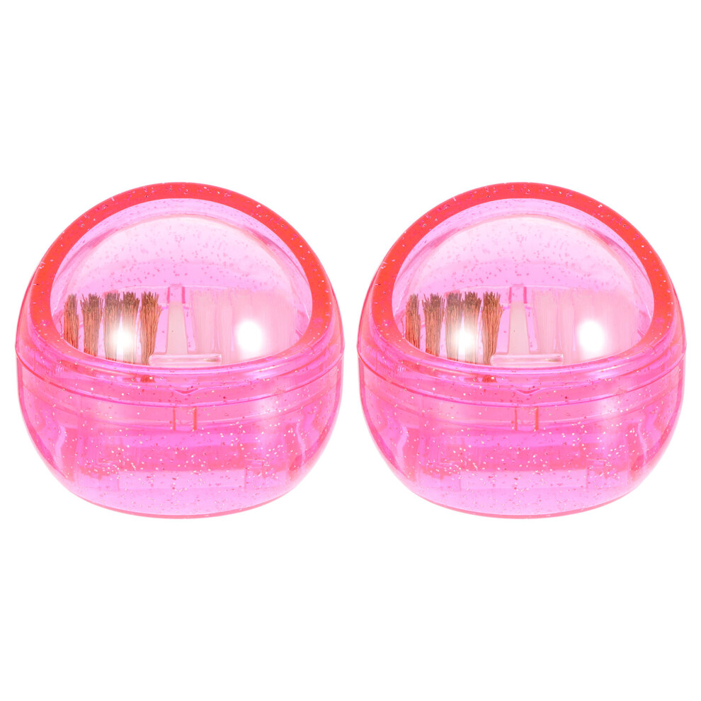 Ohphcall 2Pcs Nail Drill Bit Cleaning Brush Plastic Tool For Manicure