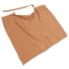 Soft Cotton Nursing Cover Apron Light Brown for Mom Breastfeeding