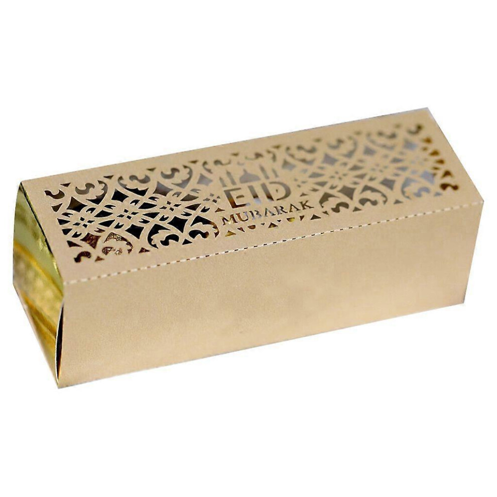 (As Show, Ivory) 100Pcs Eid Mubarak Candy Box Hollow Ramadan Kareem Chocolate Gift Boxes Islamic Muslim Festival Happy Al-Fitr Supplies 3364096767337