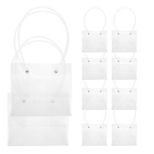 16pcs clear flower bouquet bags with handles for florist wraps