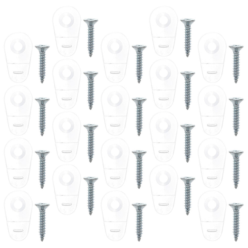 100Pcs Assorted Color Mirror Clips Abs Iron Wall Hanging Kit For Home 3062675872464