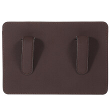 Compact Brown Leather Car Trash Bin Portable Car Accessories