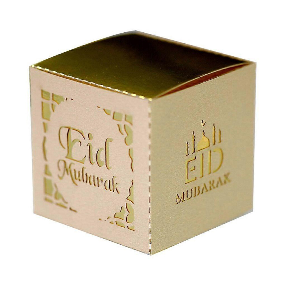 (As Show, Silver) 50Pcs Eid Mubarak Candy Box Ramadan Kareem Favor Gift Boxes Islamic Muslim Festival Happy Al-Fitr Event Party Supplies 5213747829864