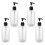 Raindrops Refillable Bottles Pump Bottles Clear Plastic 5set 7
