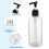 Raindrops Refillable Bottles Pump Bottles Clear Plastic 5set 5