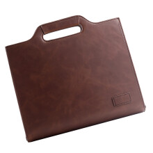 Koffiekleurige PU Business Tas Heren Laptop Document Organizer
