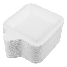 100Pcs Square Paper Plates For Birthday Parties Bbqs And Crafting