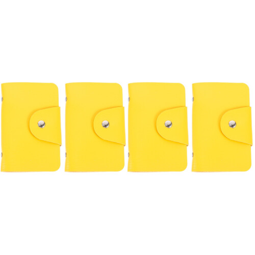 4 Pcs Nail Art Card Holder Rectangle Pu Storage Book 1