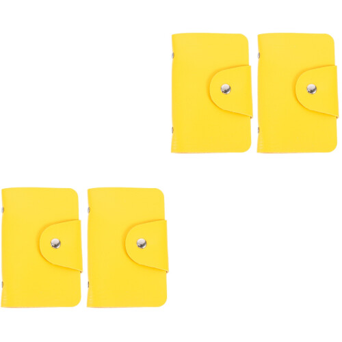 4 Pcs Nail Art Card Holder Rectangle Pu Storage Book 2