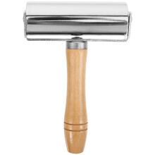 Leather Wheel Sewing Roller Wooden Handle Iron for Home Use