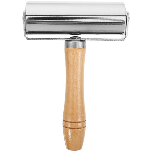 Leather Wheel Sewing Roller Wooden Handle Iron for Home Use