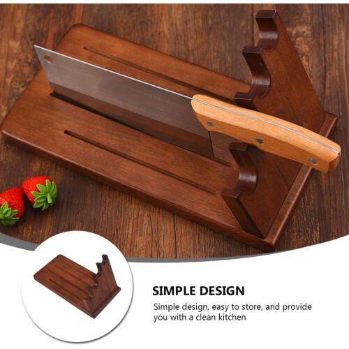 Solid Wood Knife Block with Removable Design for Organized Kitchen Storage and Easy Knife Access 2