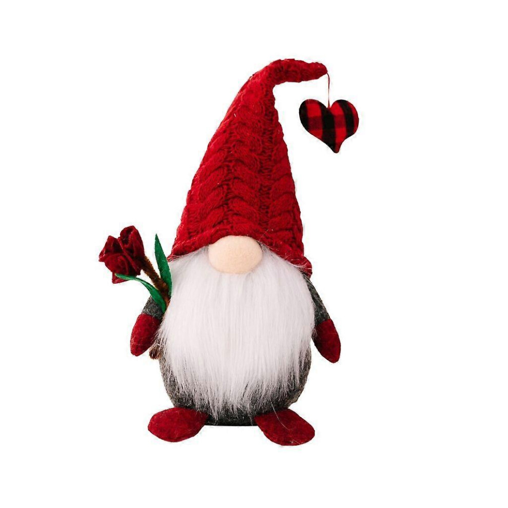 (As Show, One Size) Valentines Day Gnome Plush Decor Tomte Swedish Gnomes Valentines Decorations 3242242648306