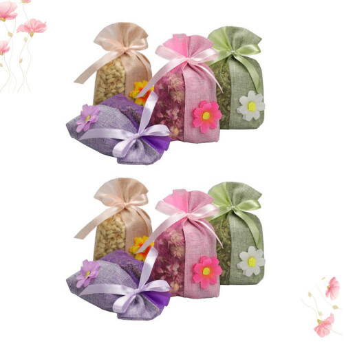 Small Drawstring Pouch Purple 8pcs For Storage 2