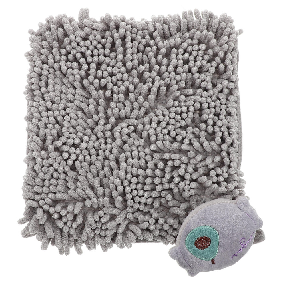 Chenille Hand Towels Reusable Hanging Absorbent Towels Grey Happyyami