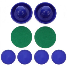 1Set Blue Plastic Air Hockey Pusher Paddle and Puck Replacement Set
