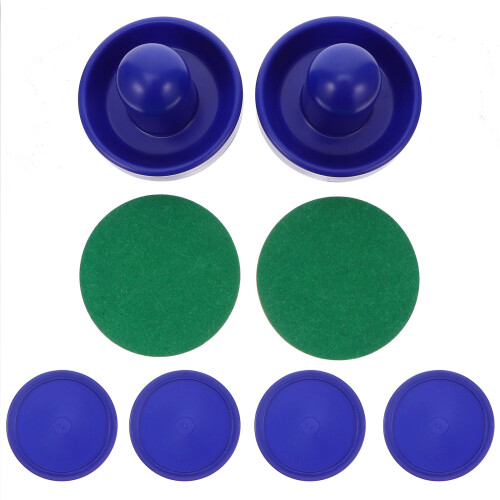 1Set Blue Plastic Air Hockey Pusher Paddle and Puck Replacement Set