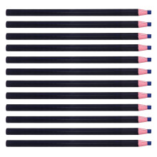 Peel-Off Grease Pencil Marker 12pcs Blue Wax Crayon Set For Glass Metal Wood Ceramic Surface Marking Office And School Supplies Random Color