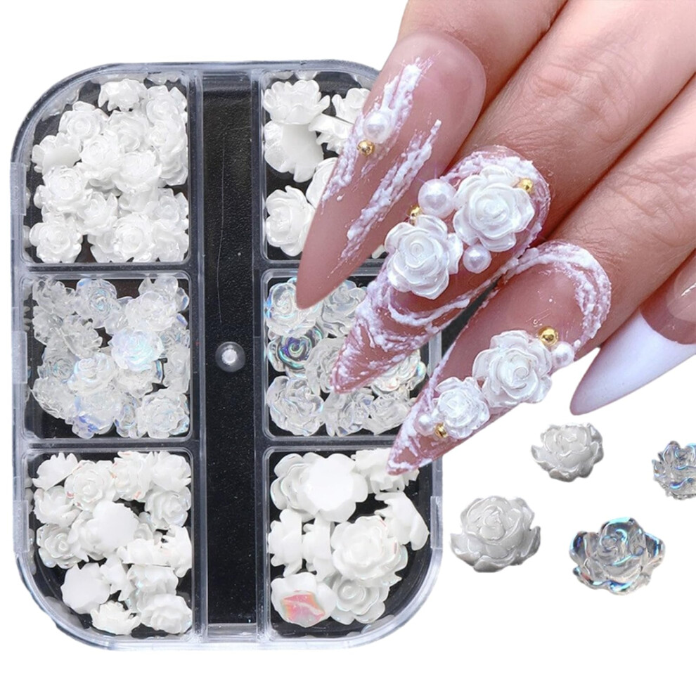 3D Nail Art Decorations Vibrant Resin Camellia Flower Embellishments for Special Occasions