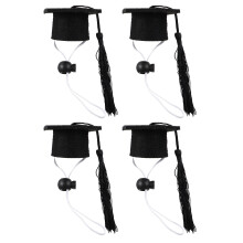 12 Pcs Graduation Mini Doctoral Hat with Tassels for Dolls