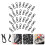 8-Shaped Snap Clips Plastic 200set 1.2x0.4x0.1in 5
