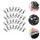 8-Shaped Snap Clips Plastic 200set 1.2x0.4x0.1in 6