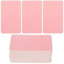 100Pcs Compact Pink DIY Blank Cards Daily Use Thickened Paper Notes