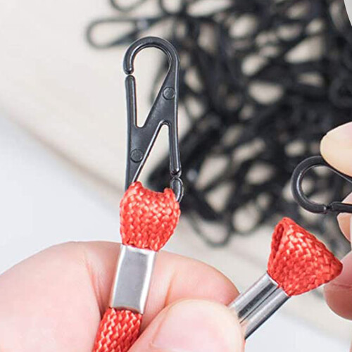 8-Shaped Snap Clips Plastic 200set 1.2x0.4x0.1in 2